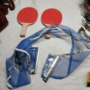 Kids Table Tennis Set with Red Paddles